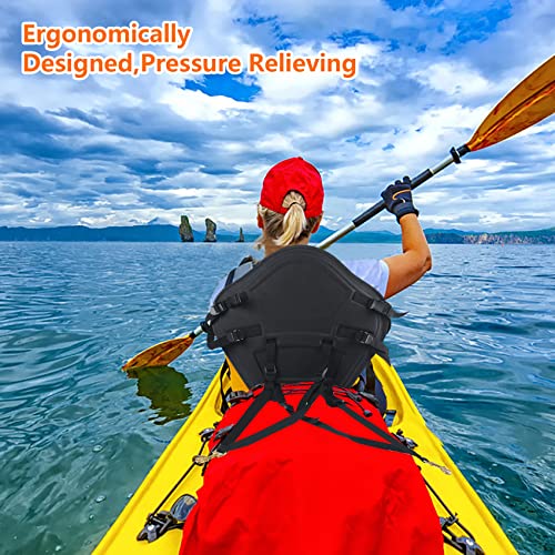 Kayak Seat Paddle Board Seat With Detachable Waterproof Storage Bag,Kayak Seats With Back Support For Sit On Top, For Kayaking Canoeing Rafting Fishing,Black #TOP6