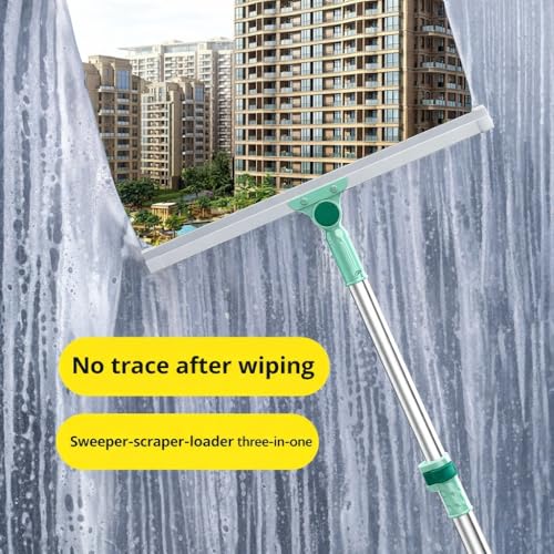 Image of 50 CM Magic Broom Silicone Floor Wiper with Extendable Handle, 180 Rotating Squeegee for Floor, Tile, Marble, Glass & Window Cleaning, Heavy Duty Silicone Blade for Bathroom & Home