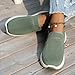 Wabkderpu Orthopedic Shoes for Women Woven Breathable Slip On Sneakers Arch Support Walking Sneakers Comfortable Nursing Diabetic Shoes Lightweight Casual Fashion Sneaker Green