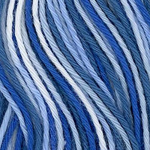 Olympus Sashiko-20m Skein-Variegated Thread (Blue & White # 52)