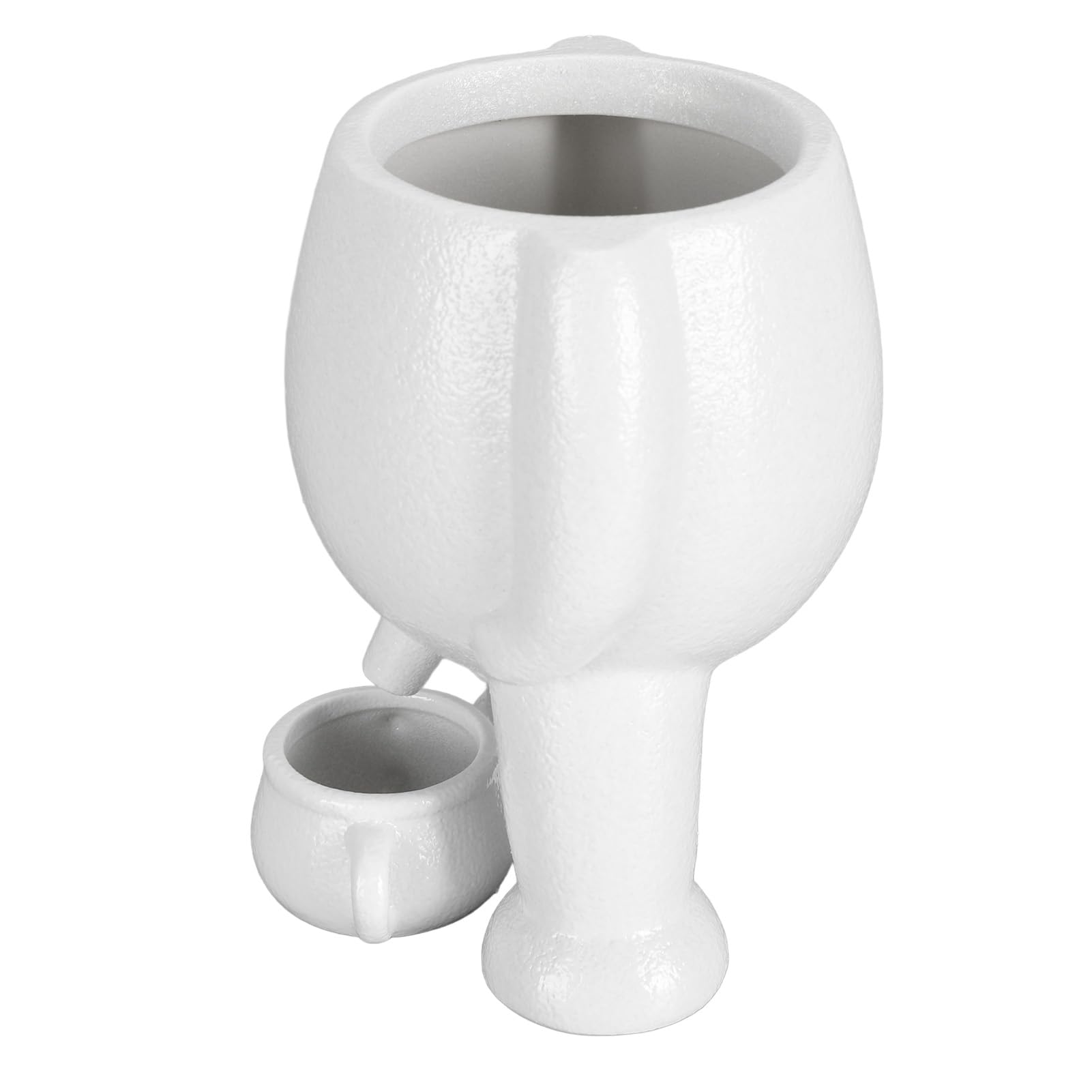ANGGREK „Succulent Planter Pots Ceramic Flower Pot with Drainage and Saucer for Indoor Outdoor Plants Funny Peeing Design Unique Gardeners” (WHITE)