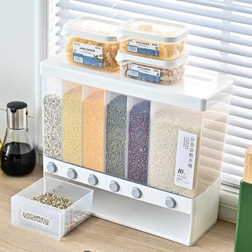 Dispensador de cereales resistente de polipropileno transparente y compacto 8