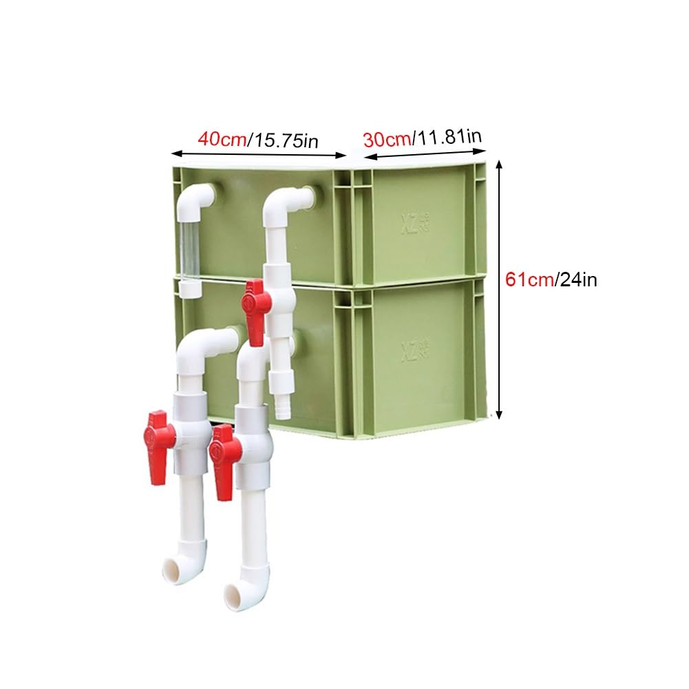 Filtro de Acuario, Caja Grande para Acuario: Filtro de rotación y Goteo para peceras y estanques, Sistema de circulación de Agua casero, sin Bomba, 30 x 20 x 29 cm, Ideal para la Vida acuáti