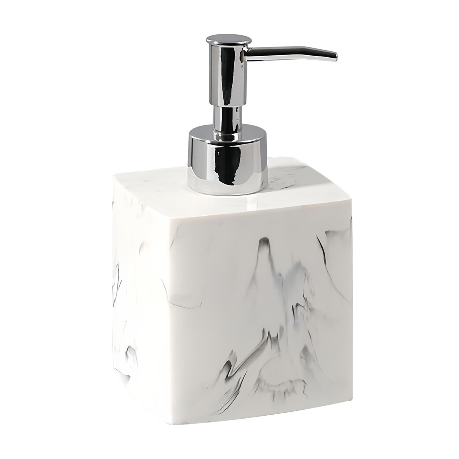 Yofab White Countertop Ceramic Soap Dispenser With Pump For Barthroom Kitchen Vintage Bathroom Decor(,400Ml)