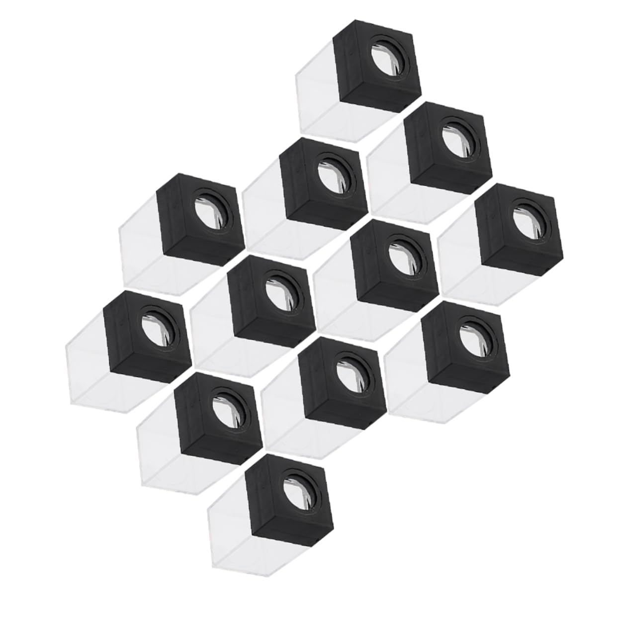 12piezas Caja de Clips Magnéticos de Plástico Soporte Magnético para Clips de Papel Organizador de Escritorio para Oficina Decoración Moderna