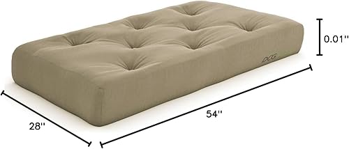 Miniatura 135 de Nirvana Futons Colchón de futón completo de 6 pulgadas, sarga azul marino, fabricado en Estados Unidos Azul marino (Navy Twill),Negro (Black