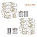 Produktbild Feenhafte Lichterketten mit Fernbedienung, [2Pack 33Ft] Vikdio Wasserdichte 100 Leds Sternenlichter 8 Modi Batteriebetriebene Silberdraht Lichter für DIY Hochzeit, Schlafzimmer, Garten (Weiß)