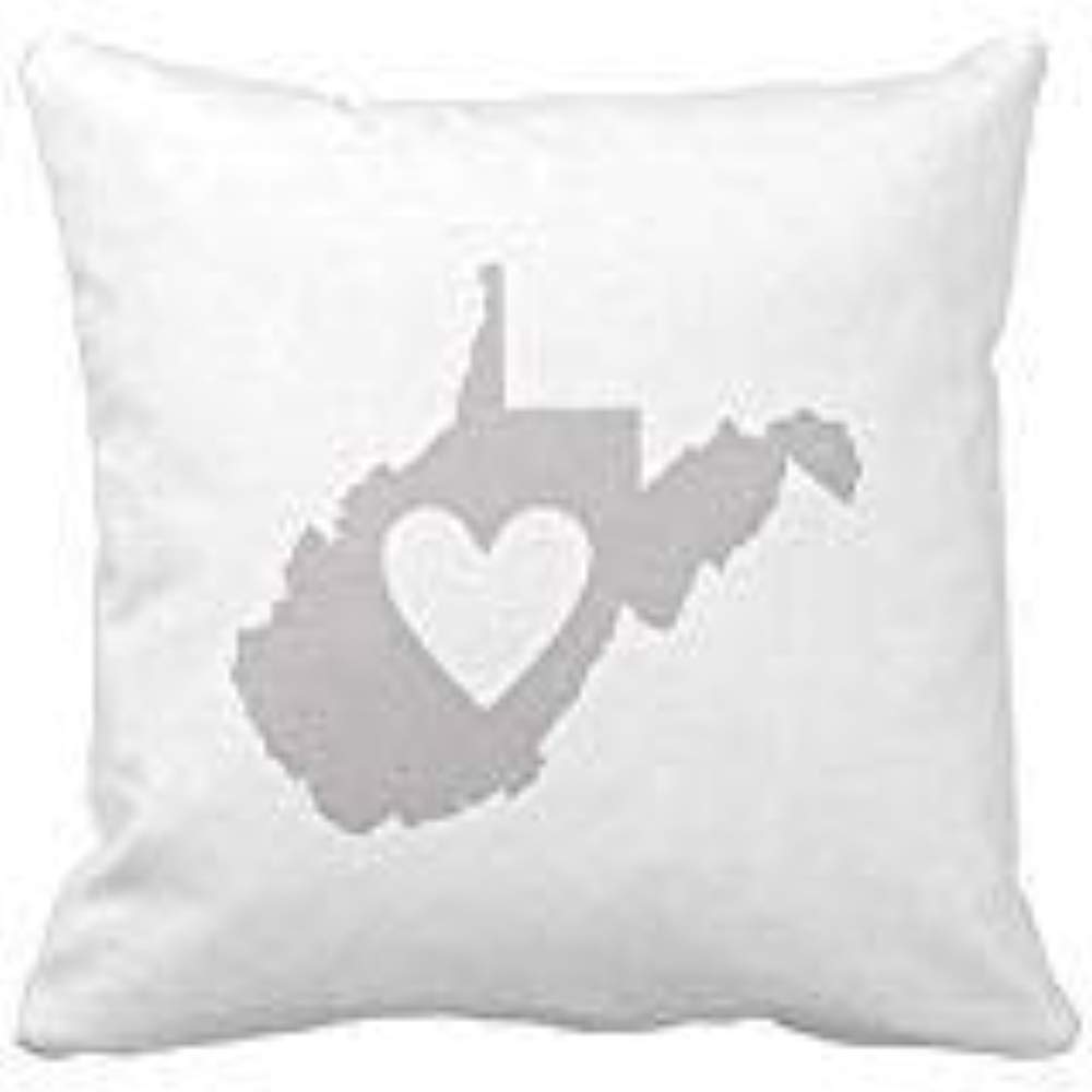 Pillowslip I Love West Virginia Best Two Sides Gift Throw Pillow Covers Sofa Chair Pillowcase Home Hidden Zipper Square Polyester Decorative Standard 45X45Cm