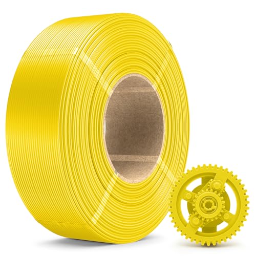 Image of SUNLU PLA+ Refill Filament Refill 1.75mm 1KG, 3D Printer Filament PLA Plus, No-Spool PLA Plus Filament for Reusable Spools Compatible with Bambu Labs Filament, 1KG Roll, Yellow