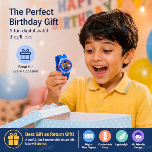 Image of Zest 4 Toyz Digital Watch for Kids Watch for Boys with 6 Image Projector Cartoon Design Adjustable Strap Battery Included Fun Projector Watch Birthday Gift for Boys and Girls Age 3+ (Multicolor)