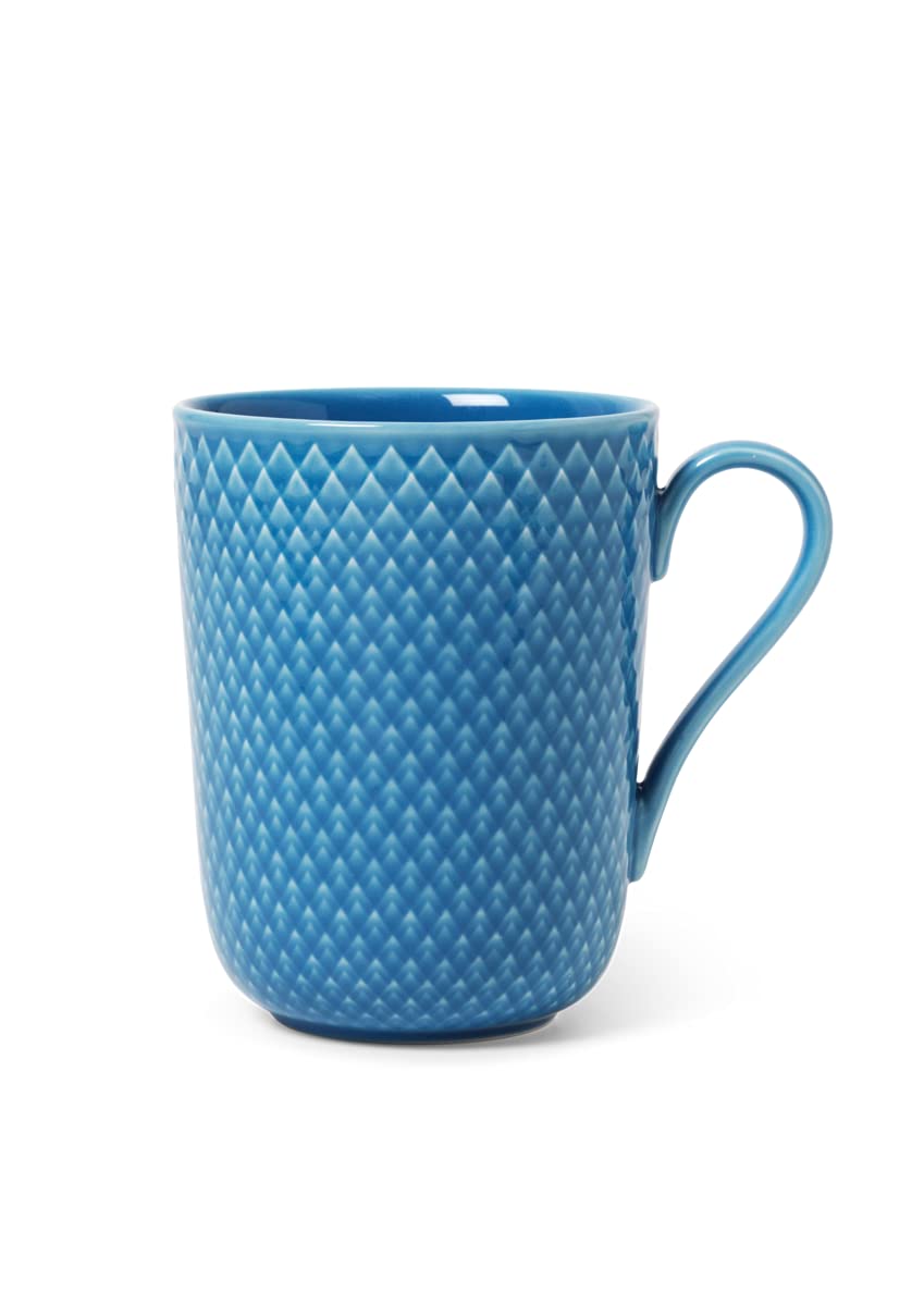 Lyngby Porcelæn Becher mit Henkel 33 cl Rhombe Color Mix & Match, blau