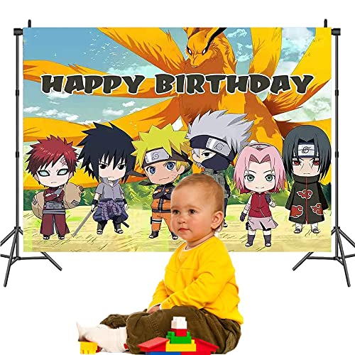 Toile de Fond Anime pour d'anniversaire Décorations Anime Photographie Toile de Fond Anniversaire Photographie Fond Anime pour Toile de Fond d'anniversaire de Fête Cover