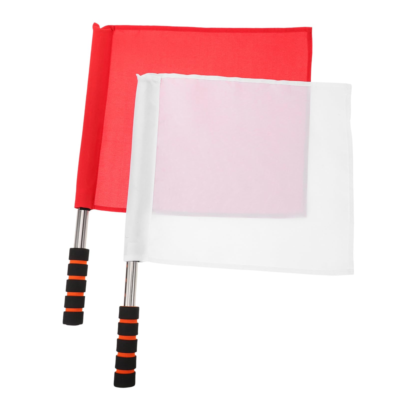COOLHIYA Traffic Control Flags 2pcs Red/white Flags for Safety Refereeing