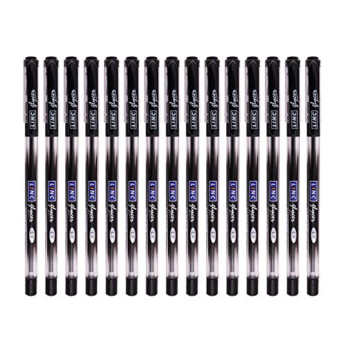 Image of Linc Glycer (0.6 mm) Ball Pen, Black, (15pcs) Glycer (0.7 mm) Ball Pen, Blue, 15 pcs