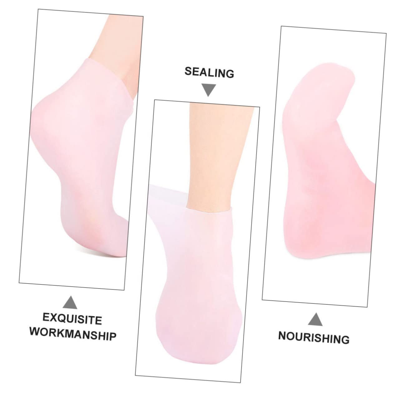 Healeved Moisturizing Spa Socks Gloves Set 2 Pack Cotton Foot Socks for Cracked Heel Treatment
