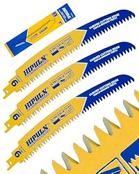 HIPULX 9-Inch Japanese Teeth Reciprocating Saw Blades, 6 TPI Curved Cutting Edge Sawzall Pruning Blade for Wood Cutting, Curved & Triple-Ground Teeth Design for Fast, Smooth Cuts for Trimming (3 PCS)