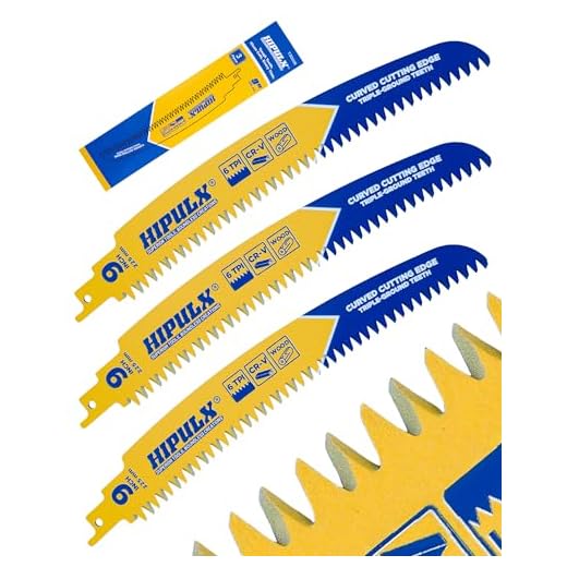 HIPULX 9-Inch Japanese Teeth Reciprocating Saw Blades, 6 TPI Curved Cutting Edge Sawzall Pruning Blade for Wood Cutting, Curved & Triple-Ground Teeth Design for Fast, Smooth Cuts for Trimming (3 PCS)