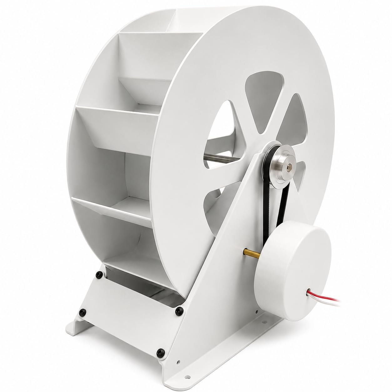 Generador de turbina de agua portátil de 100 W | Cuerpo de acero, transmisión por correa silenciosa, uso de bajo flujo cerca de arroyos, desagües y electrónica al aire libre