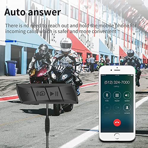 Image of amiciAuto Bluetooth 5.0 Helmet Headset, Wireless Over-Ear Headphone for Motorcycle Riders with Auto-Call Answer, Voice Assistant and Noise Cancellation