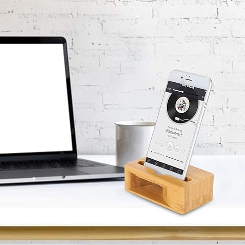 Miniatura 4 de Soporte para teléfono celular, soporte de amplificador de altavoz de sonido para teléfono inteligente, soporte de muelle de escritorio compatible