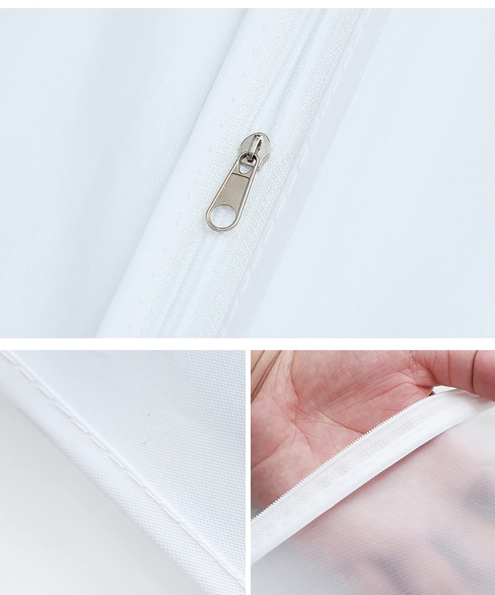 Fundas transparentes para ropa, 20 unidades, 60 x 80/100/120/140 cm, con cremallera, fundas para traje, abrigo y chaqueta, 20 unidades