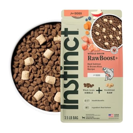 Instinct RawBoost, Natural Dry Dog Food with FreshDried Raw, Whole Grain Recipe - Real Salmon & Brown Rice, 3.5 lb. Bag