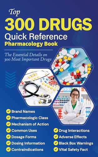 Top 300 Drugs Quick Reference Pharmacology Book: 