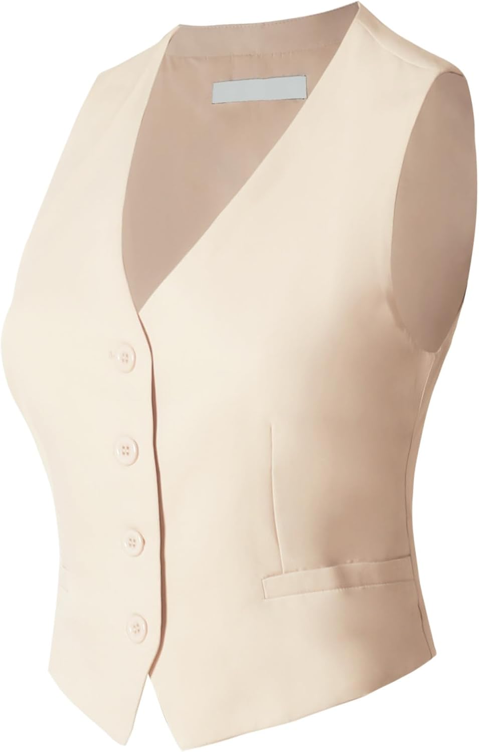 Design by Olivia Women's Fully Lined Button Up V-Neck Tuxedo Suit Vest Waistcoat
