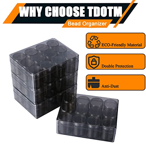 Image of Bead Organizer 12 Grids X 4 Pack Storage Containers and Storage, Round Storage Containers for Organizing, Lego Jewelry Nail Seed Stud Perler Small Parts Storage Organizers Container with Lids