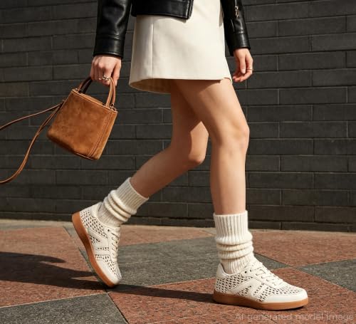 Image of LUCKY STEP Women Retro Gum Sole Fashion Sneakers
