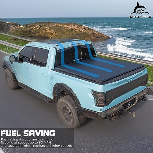 Image of Truck Bed Tonneau Cover Compatible with Ford Ranger 2019 2020 2021 2022 2023 2024 2025 2026 5 ft Short Box, Soft Folding Style(Tri Fold)