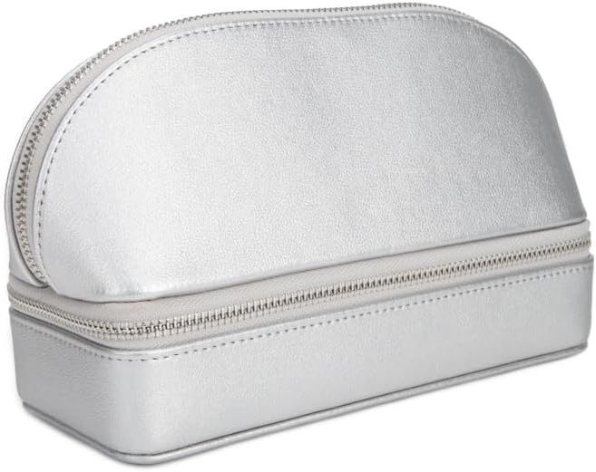 Brouk and Co. Duo Travel Organizer for Cosmetics and Jewelry (Silver)