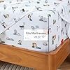 Berkshire Blanket Peanuts® Kids Sheet Set Queen Size - 4 Pieces,Cute Character Snoopy Printed Soft Microfiber Bed Sheets,Peanuts Sleeping Colorized White #3