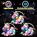 Hopearl LED Plush Unicorn Lighting Up Stuffed Mommy Unicorn with 3 Baby Unicorns in her Tummy Stuffed Animal Playset Night Lights Glow in The Dark for Mom Toddler Girls, Rainbow, 19''