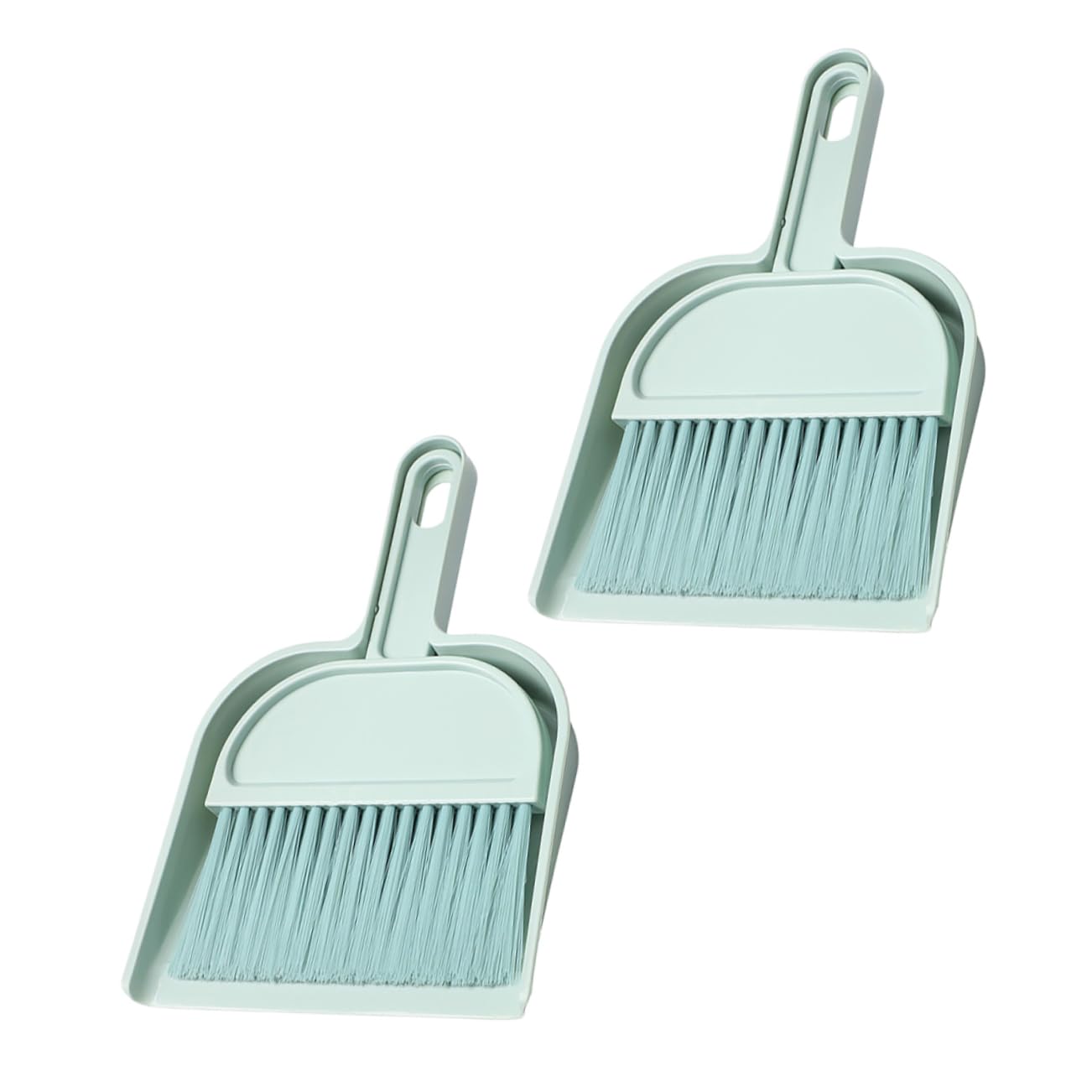 FUNOMOCYA 2-Piece Dust Pan and Broom Set Mini Hand Broom and Dustpan for Desktop Cleaning Brush for Keyboard and Small Spaces