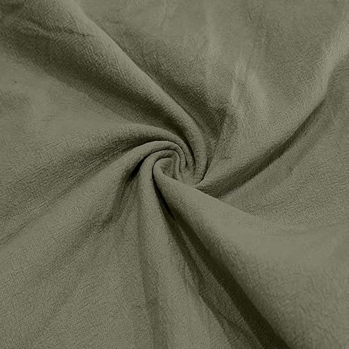 Xiaojmake Men's Linen Shorts Casual Lightweight Elastic Waist Summer Beach Short Knee Length Bermuda Shorts with Pockets4