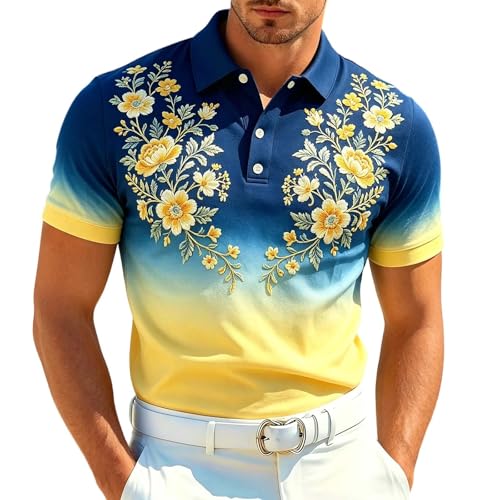Polo homme manches courtes respirant pour l'été léger décontracté