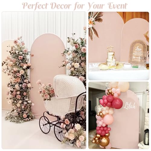 Set 2 Fundas Arco Boda Spandex 7.2FT y 6FT Cameo Brown miniatura 5