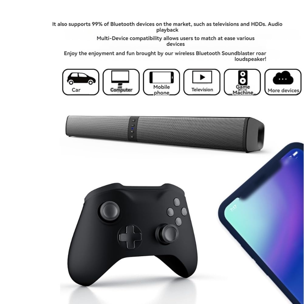 Soundbar PC Gamer Subwoofer Składany głośnik Bluetooth Przenośny Rozdzielacz do domowego Soundbar