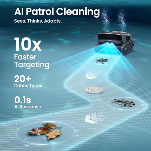 Image of Aiper Scuba V3 Ultra AI-Cognitive Robotic Pool Cleaner & Skimmer with Dual-Camera AI Vision, All-in-One Cleaning, 8,500 GPH Suction, Smart Surface Parking & Multi-Layer Filtration, Grey