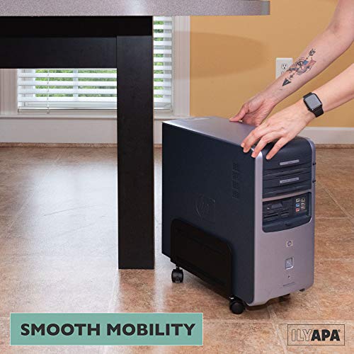 Ilyapa Pc Computer Tower Stand With Wheels - Adjustable Mobile Cpu Holder Cart For Desktop #TOP4