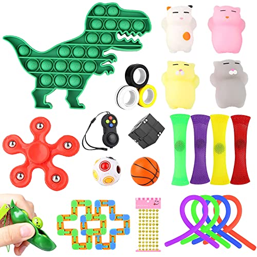 GOTIDA 38 PCS Sensory Fidget Toy Pack - Simple Dimple Fidgetget Toys Set, Fidget Toy for Kids Adults Stress Relief and ADHD Autism