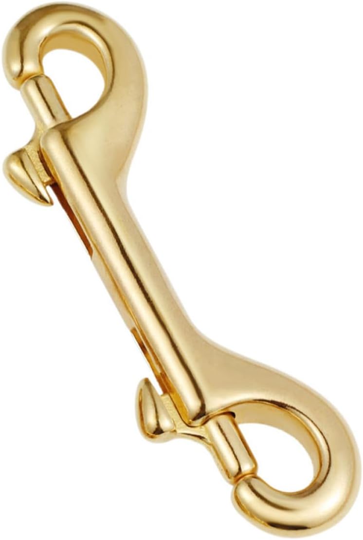CHILDWEET Double End Snap Hook Sturdy Brass Clip Brass with Dual-Head Design and Prolonged Use for Key Holders and Bags for DIY Projects by DIY Enthusiasts