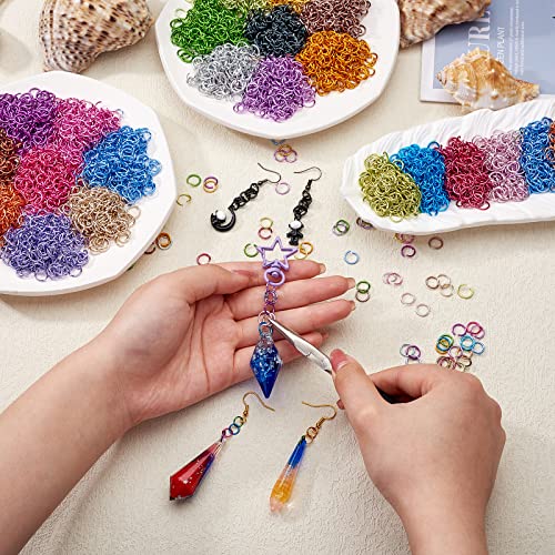 WEWAYSMILE 4800pcs 24 Colors Aluminum Wire Open Jump Rings, Mixed Size Round Ring Connectors - Image 3