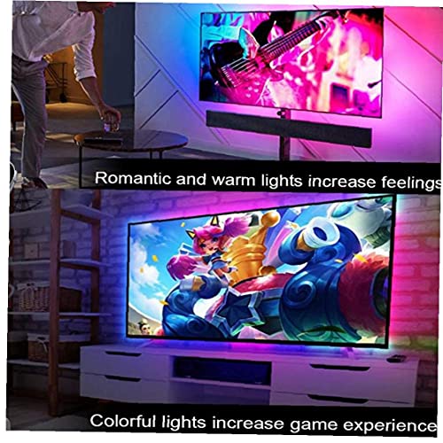 TV LED-achtergrondverlichting, draadloze tv LED-stripverlichting voor tv met Bluetooth 60 LED's Romote Control RGB… - Image 3