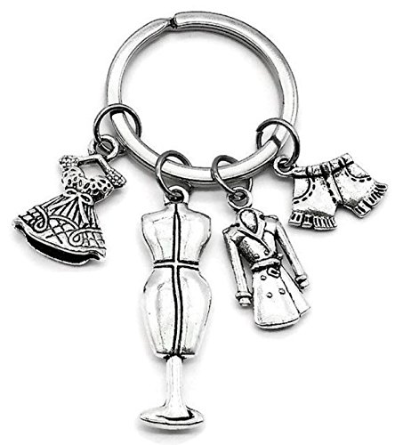 Fashion keychain, dress keychain, coat keychain, clothes keychain, Jean shorts keychain, Mannequin keychain, Boutique charm, Skirt charm, clothes charm, fashion charm, Gift for women, Fashion key ring