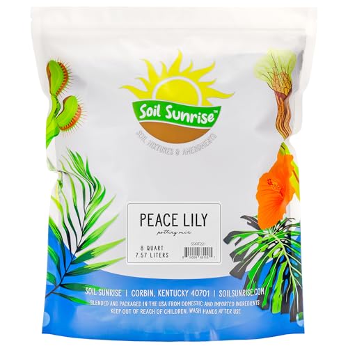 Peace Lily Potting Soil Mix (8 Quarts), for Planting, Growing, or Repotting Peace Lily Plants