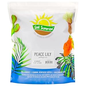 Soil Sunrise Peace Lily Potting Soil Mix (8 Quarts) for Planting, Growing, or Repotting Peace Lily Plants