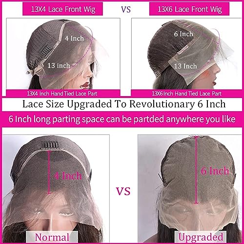 Image of Hswpawk 13x6 Deep Wave Lace Front Wig Human Hair HD Transparent Pre Plucked 180% Density Glueless With Baby Hair Natural Hairline Deep Curly 32 Inch