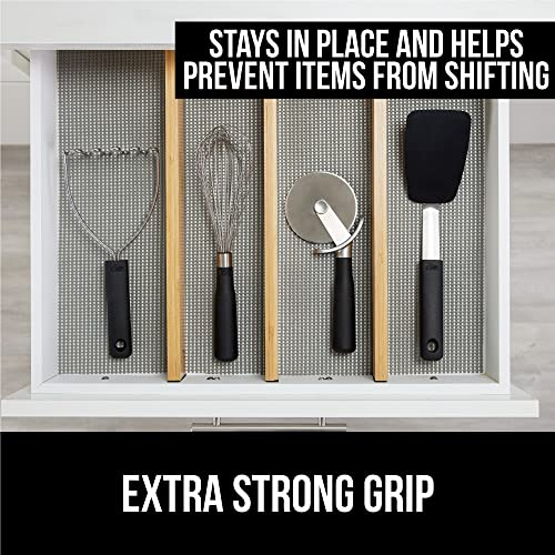 Gorilla Grip Drawer And Shelf Liner, Strong Grip, Non Adhesive Easiest Install Mat, 12 In X 20 Ft, Durable Organization Liners, Kitchen Cabinets Drawers Cupboards, Bathroom Storage Shelves, Gray #TOP2